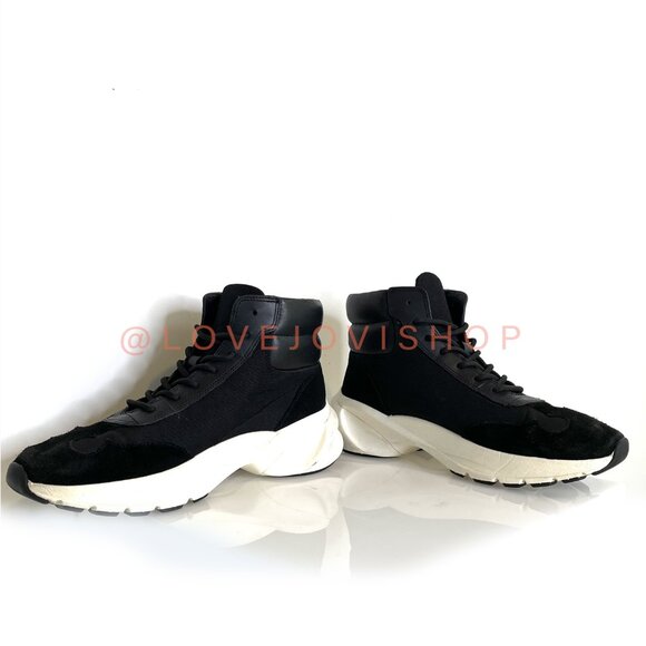 Athleisure | Tory Burch Suede Sneaker Boot | Black White Athleisure Comfy Winter - Picture 7 of 13